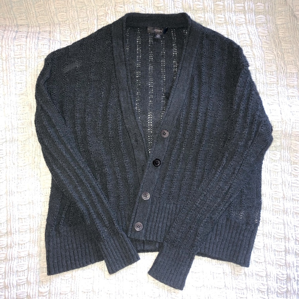 JCrew Cropped Sweater Cardigan, Size XS